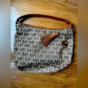 Michael Kors Brown Logo Shoulder Bag